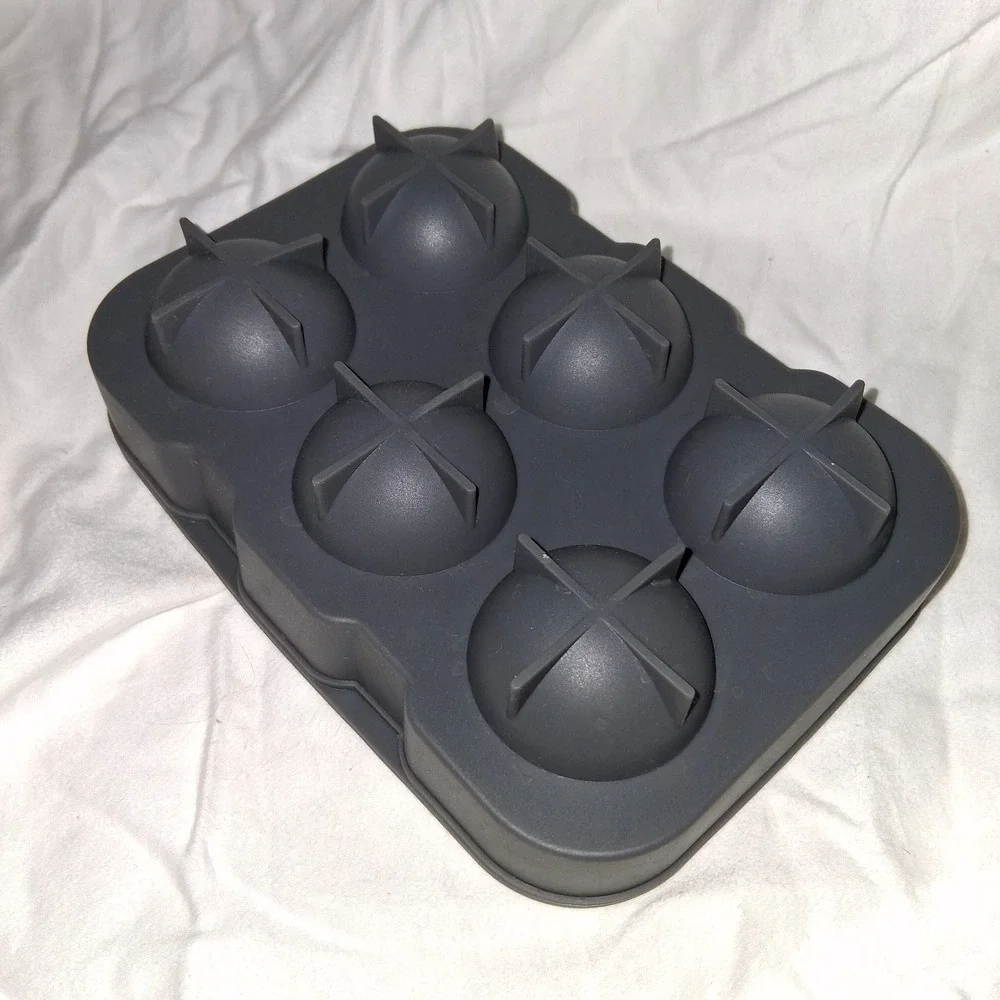 Large Round Ice Ball Maker Silicone Ice Cube Tray for Whiskey Cocktails Bourbon